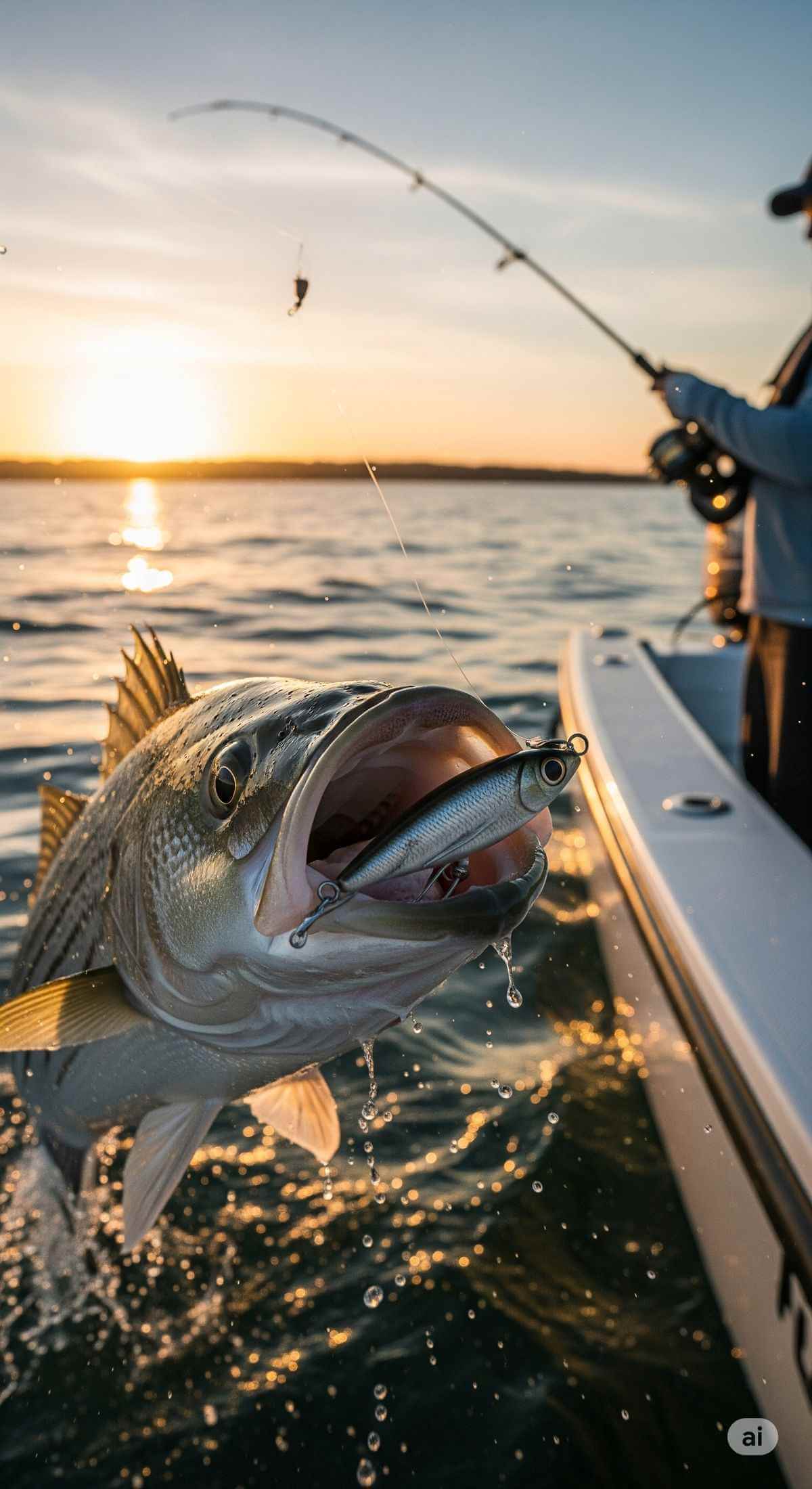 Angler sea fishing from rocks on the Irish coastline